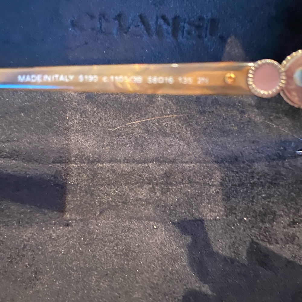 Authentic Chanel Tortiose Shell Button Sunglasses - image 6